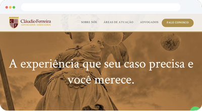 Criação de Site para Claudio Ferreira Advogados